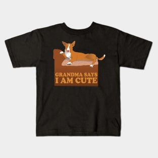 Grandma says i am cute Kids T-Shirt